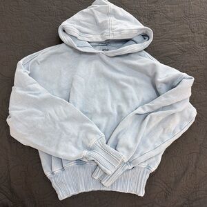 Light Blue Cropped Hoodie